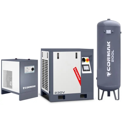 Set compresor LUFT 400 cu uscător N10S și rezervor 200 l 2