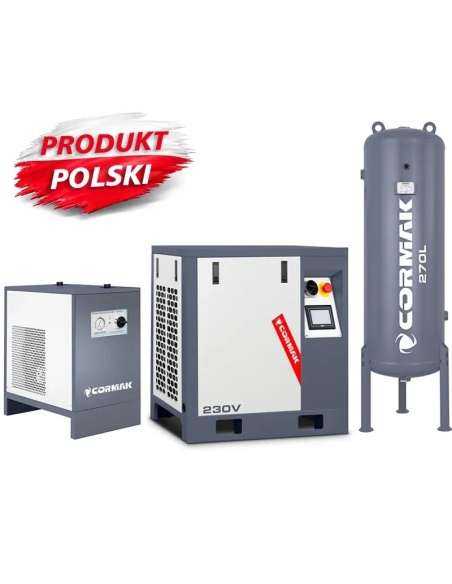 Set compresor cu șurub LUFT 400 cu uscător și rezervor