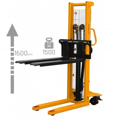 Stivuitor manual CORMAK WRHS 1516 cu furci reglabile