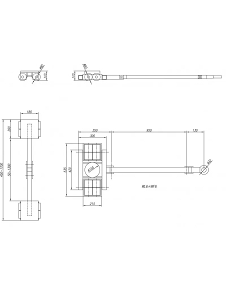 Set role transportoare CORMAK WL6+WF6 pentru utilaje grele