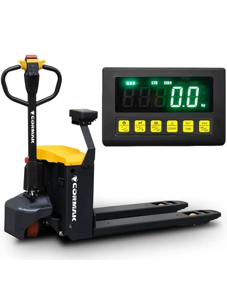 Transpalet electric cu cântar electronic, 2000 kg