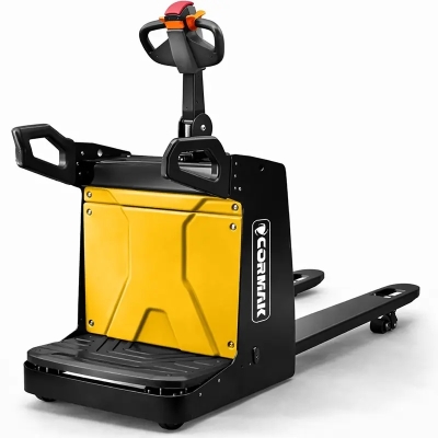 Transpalet electric cu platformă, capacitate 2000 kg