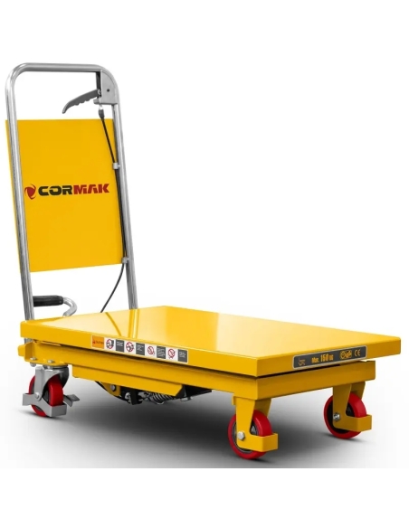 Cărucior platformă cu foarfecă CORMAK TA15B, 150 kg