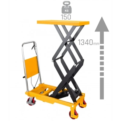 Cărucior platformă foarfecă CORMAK TA1513, ridicare 1340 mm