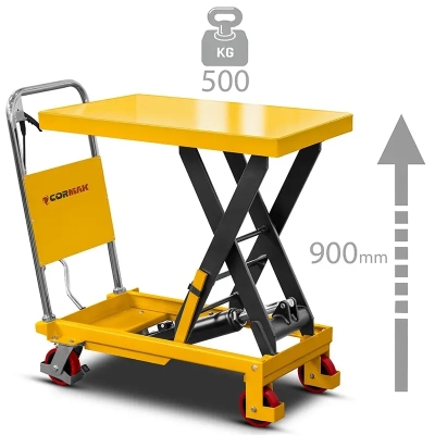 Cărucior foarfecă CORMAK TA50 pentru sarcini de 500 kg