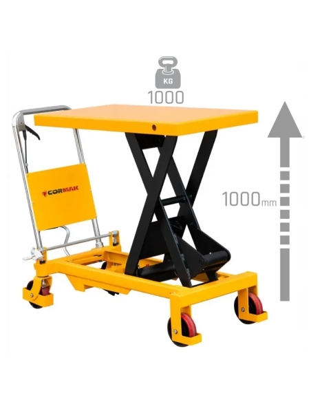 Cărucior platformă foarfecă TA100 pentru sarcini de 1000 kg
