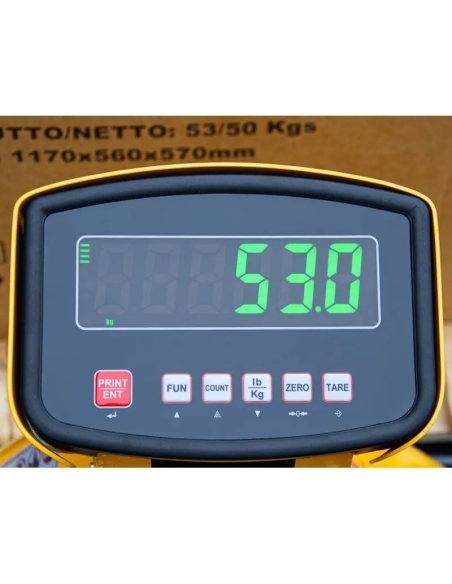 Transpalet cu cântar CORMAK SP2500 PRINT, 2,5 t