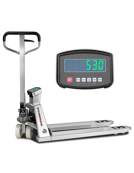 Transpalet inox cu cântar CORMAK SP2000, 2000 kg