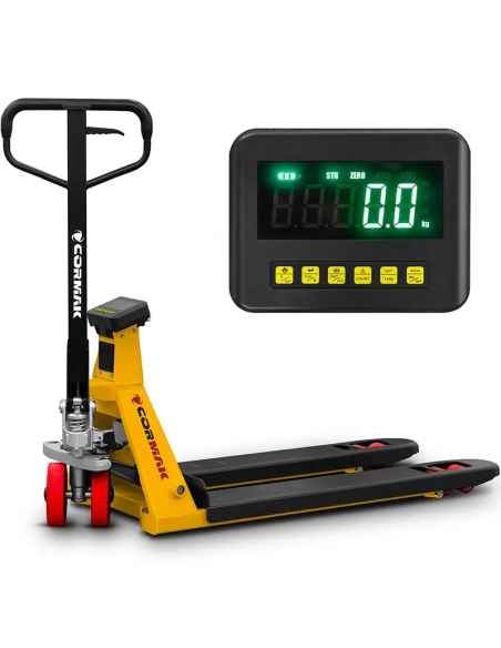 Transpalet cu cântar CORMAK SP2500, capacitate 2500 kg