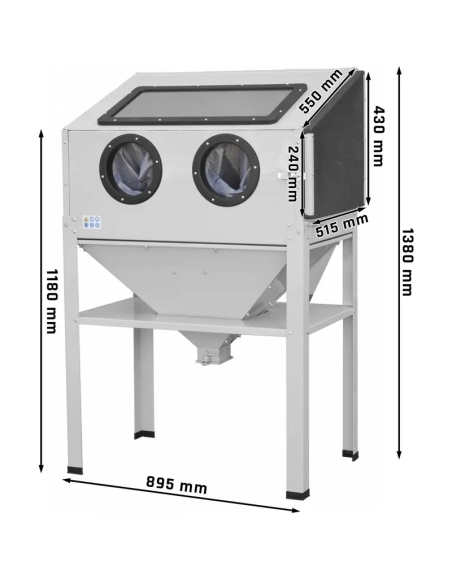 Cabină de sablare CORMAK KDP200 pentru jante și metal