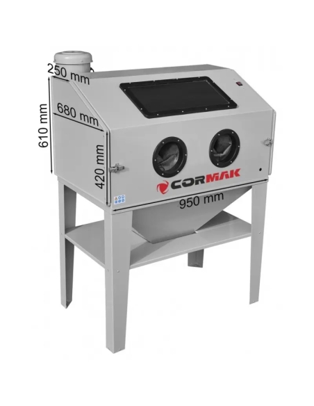 Cabină de sablare CORMAK KDP350 cu extractor DC15