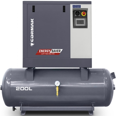 Compresor cu șurub LUFT 700 VSD+PM pe rezervor 200L