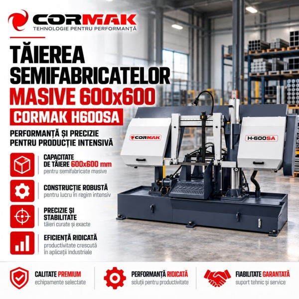 Fierăstrău automat 600×600 mm – CORMAK H600SA