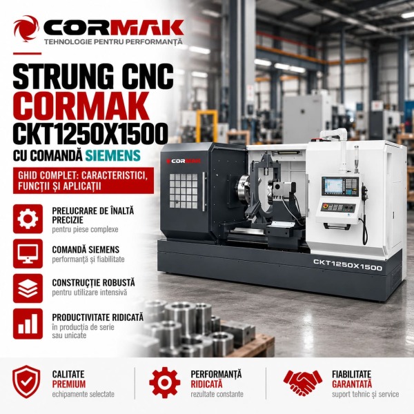 Strung CNC CORMAK CKT1250X1500 Siemens – Ghid tehnic