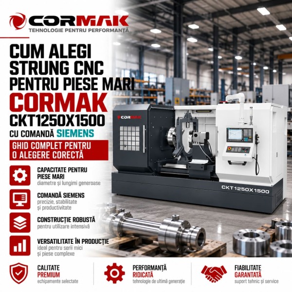Cum alegi un strung CNC pentru piese mari? Ghid CKT1250X1500