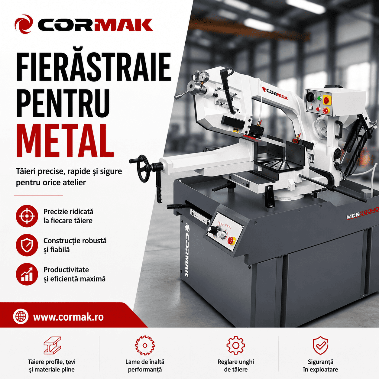 Ferastraie pentru metal - Ghid complet pentru alegerea echipamentului potrivit in debitarea profesionala a metalelor